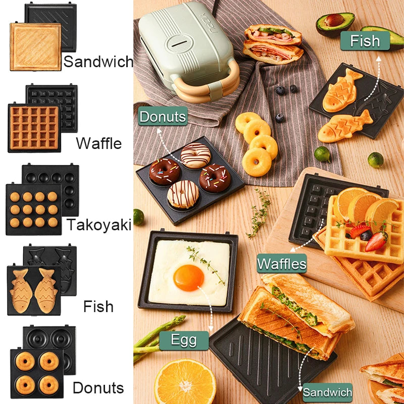 Multi-Functional Mini Sandwich and Breakfast Maker