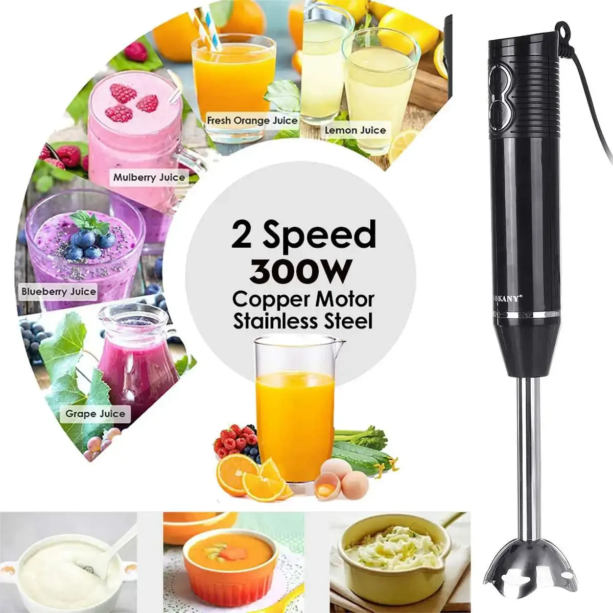 SwiftBlend Pro 300W Hand Blender