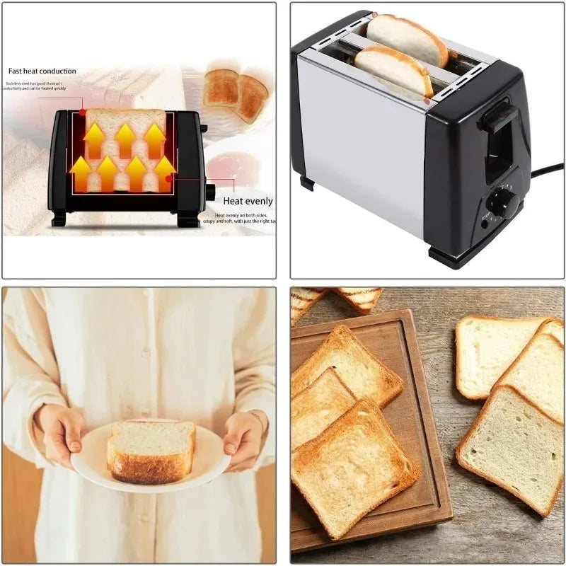 DUTRIEUX 750W Electric 2-Slice Toaster Machine